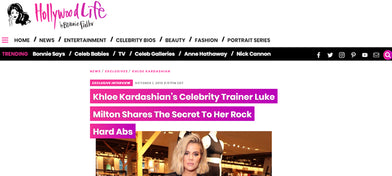 Khloe Kardashian and her celebrity trainer Luke Milton