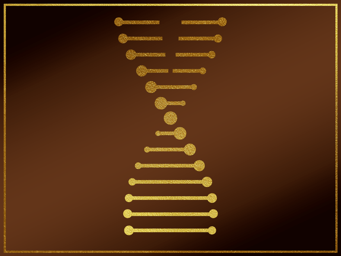 Gold DNA double helix icon representing improved DNA repair and cellular protection from NAD+ support.