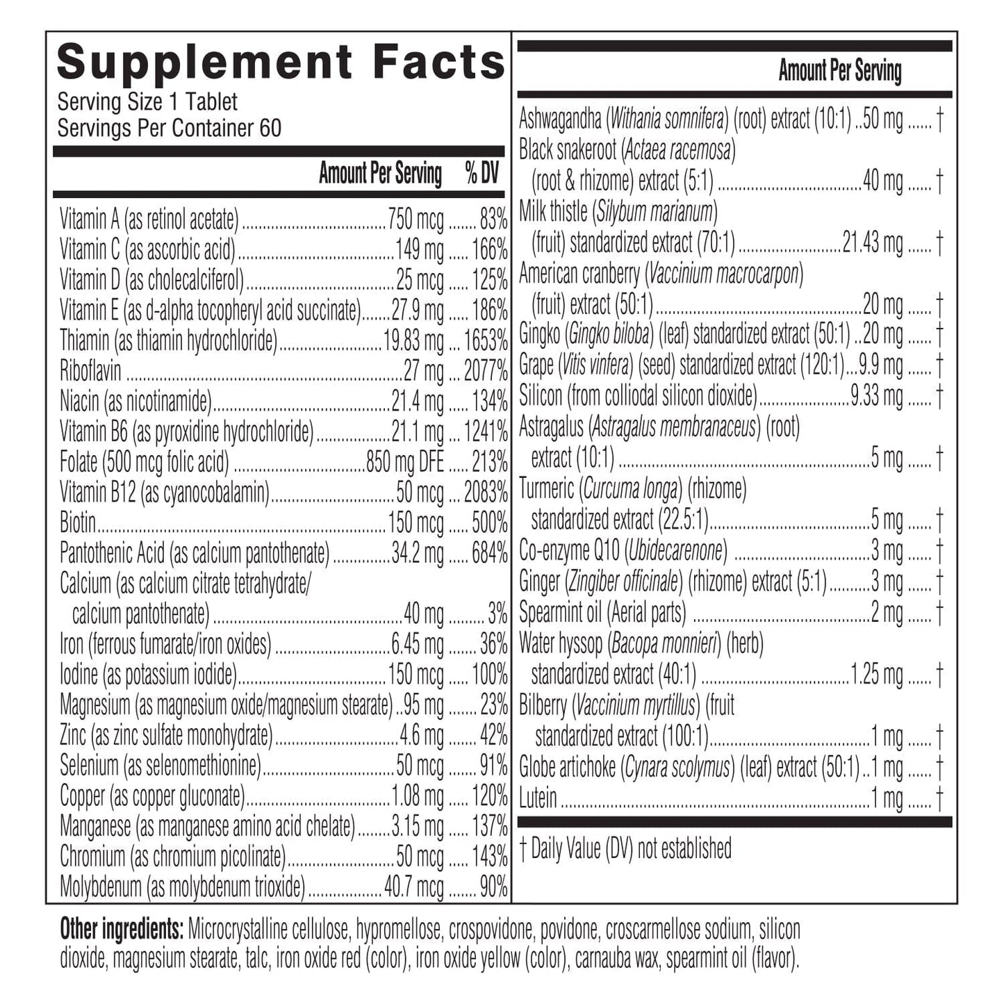 Swisse Wellness USA Women's 50+ Multivitamin 02-F14-20004