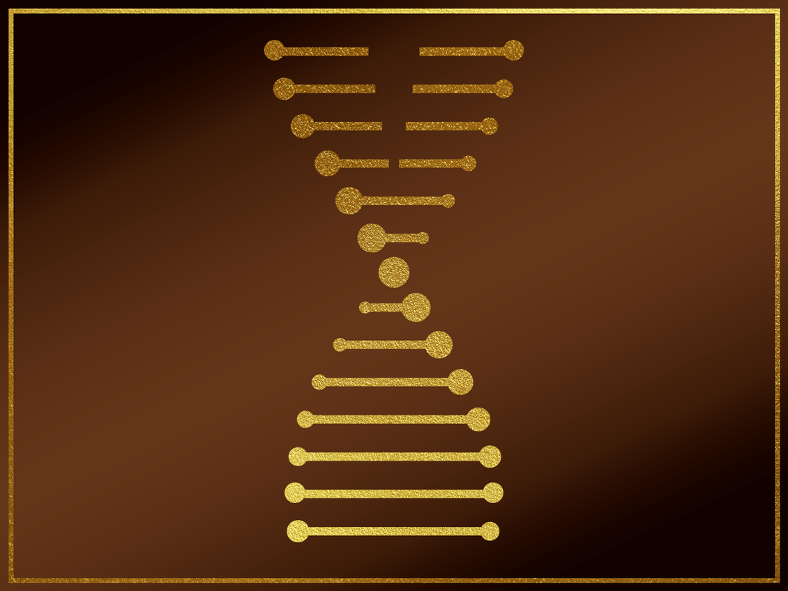 Gold DNA double helix icon representing improved DNA repair and cellular protection from NAD+ support.