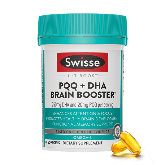 Swisse | USA PQQ + DHA Brain Booster 02-FB0-20001